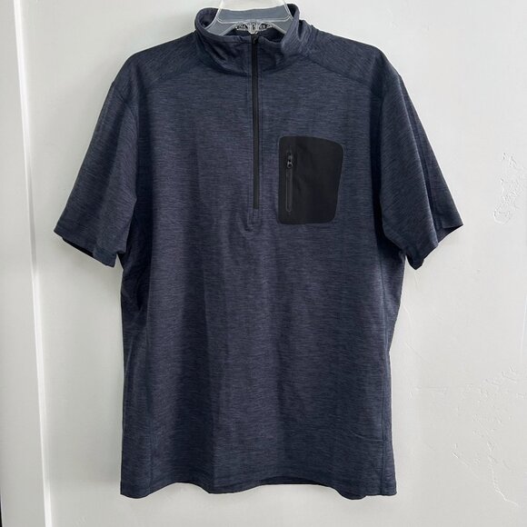 ✨ NEW ✨ Men's short sleeve utility performance athletic half zip tee - Picture 1 of 5